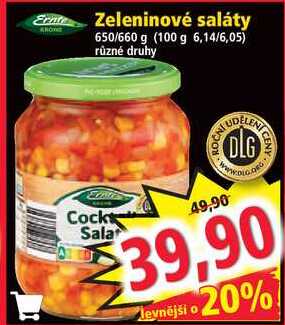 Zeleninové saláty, 650/660 g