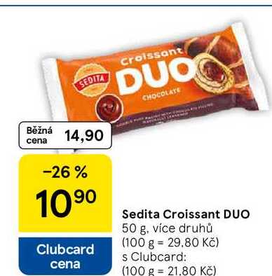 Sedita Croissant DUO, 50 g, více druhů 