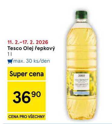 Tesco Olej řepkový, 1 l 