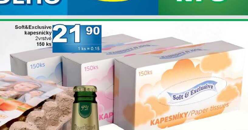 Soft&Exclusive kapesníčky 2vrstvé 150 ks 