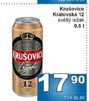 Krušovice Královská 12 světlý ležák 0,5l