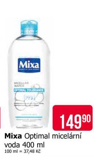 Mixa Optimal micelární voda 400 ml 
