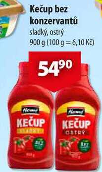 Kečup bez konzervantů, 900 g