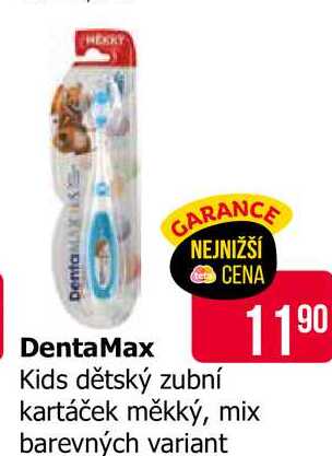 DentaMax Kids dětský zubní kartáček měkký, mix barevných variant 