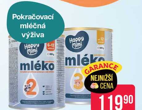 Happy Mimi Pokračovací mléčná výživa 400g