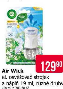 Air Wick el. osvěžovač strojek a náplň 19 ml, různé druhy