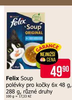 felix Soup polévky pro kočky 6x 48 g, 288 g