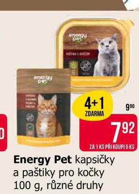 Energy Pet kapsičky a paštiky pro kočky 100 g, různé druhy 