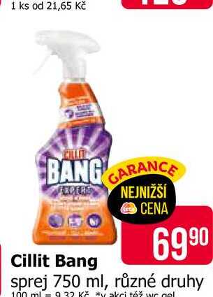 Cillit Bang sprej 750 ml, různé druhy 