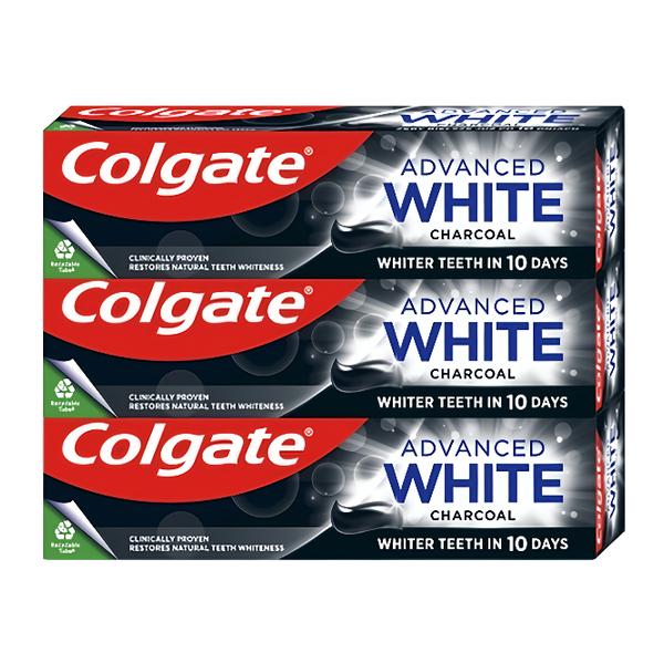 Colgate Advanced White Charcoal zubní pasta 3x75ml