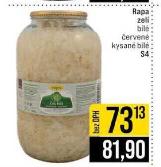 Rapa zelí bílé červené kysané bílé S4 