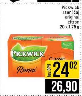 Pickwick ranní čaj original citron 20 x 1,75g