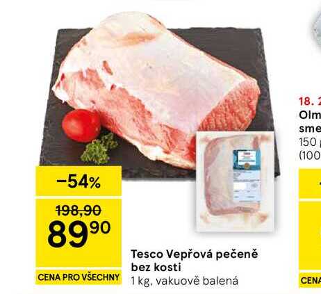 Tesco Vepřová pečeně bez kosti, 1 kg