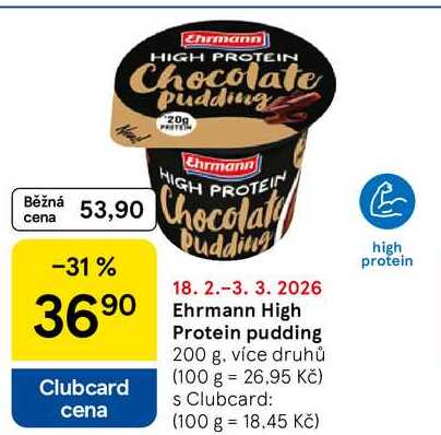 Ehrmann High Protein pudding, 200 g