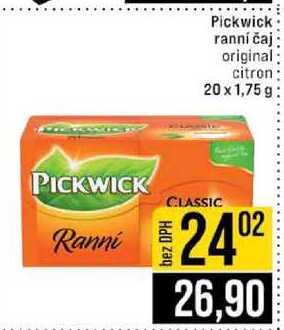 Pickwick ranní čaj original citron 20 x 1,75 g