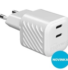 Nabíječka do sítě ERPOWER Dual mini GaN 45W 2xUSB-C