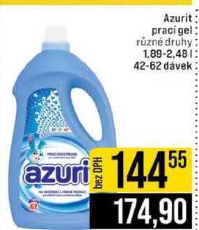 Azurit praci gel různé druhy 1,89-2,48l 42-62 dávek