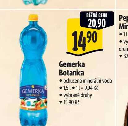  Gemerka Botanica  ochucená minerální voda 1,5 l