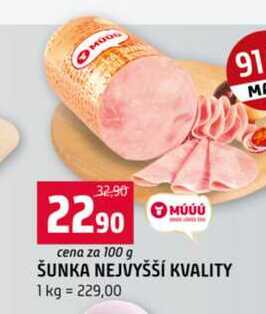 ŠUNKA NEJVYŠŠÍ KVALITY 100g