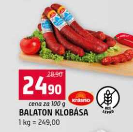BALATON KLOBÁSA 100g