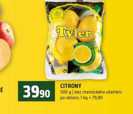 CITRONY 500 g bez chemického ošetření po sklizni