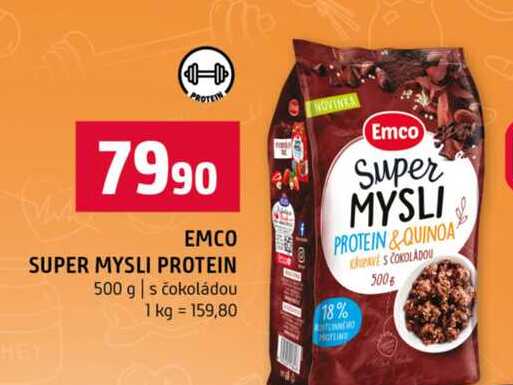 EMCO SUPER MYSLI PROTEIN 500 g s čokoládou 
