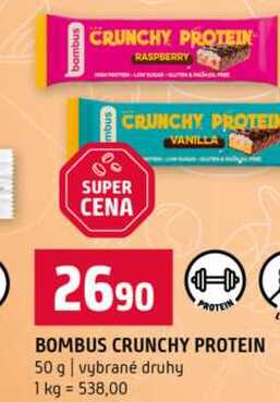 BOMBUS CRUNCHY PROTEIN 50 g vybrané druhy 