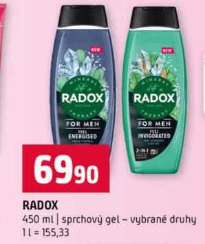 RADOX 450 ml sprchový gel vybrané druhy 