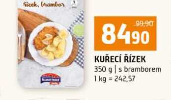 KUŘECÍ ŘÍZEK 350 g s bramborem