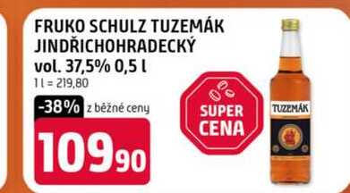 FRUKO SCHULZ TUZEMÁK JINDŘICHOHRADECKÝ vol. 37,5% 0,5l