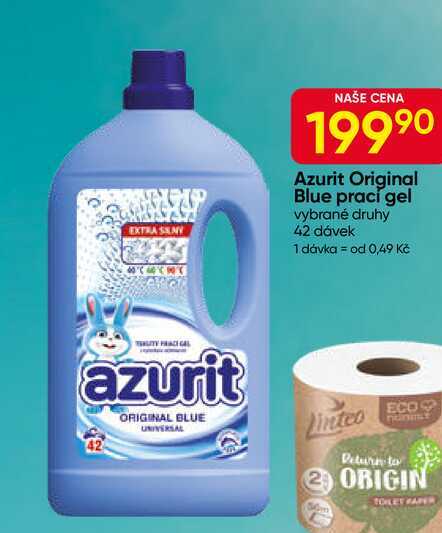 Azurit Original Blue prací gel vybrané druhy 42 dávek 