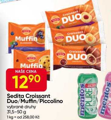 Sedita Croissant Duo/Muffin/Piccolino vybrané druhy 31,5-50 g 
