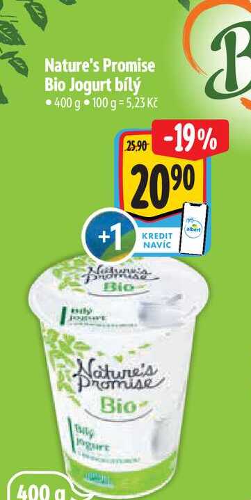 Nature's Promise Bio Jogurt bílý  400 g  