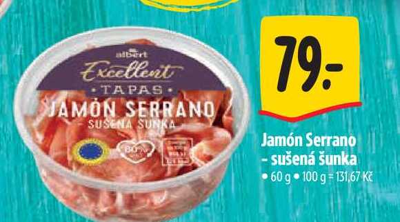 Jamón Serrano - sušená šunka 60 g