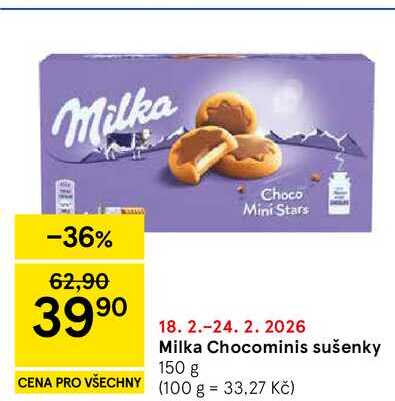 Milka Chocominis sušenky, 150 g