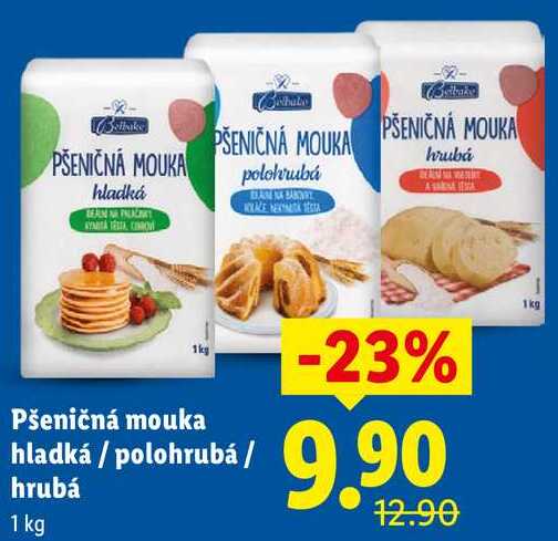 Pšeničná mouka hladká/polohrubá/hrubá, 1 kg 