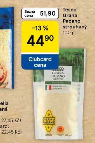 Tesco Grana Padano strouhaný, 100 g