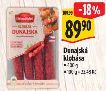 Dunajská klobása, 400 g