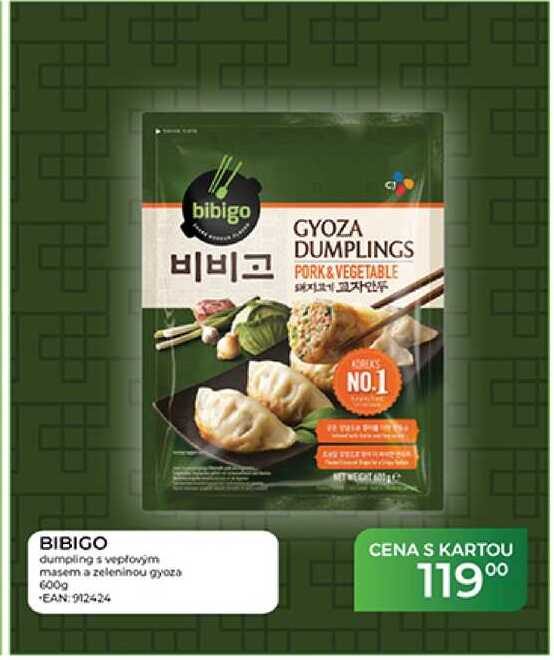 BIBIGO dumplings vepřovým masem a zeleninou gyoza 600g 