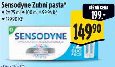 Sensodyne Zubní pasta, 2x 75 ml