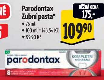Parodontax Zubní pasta, 75 ml 