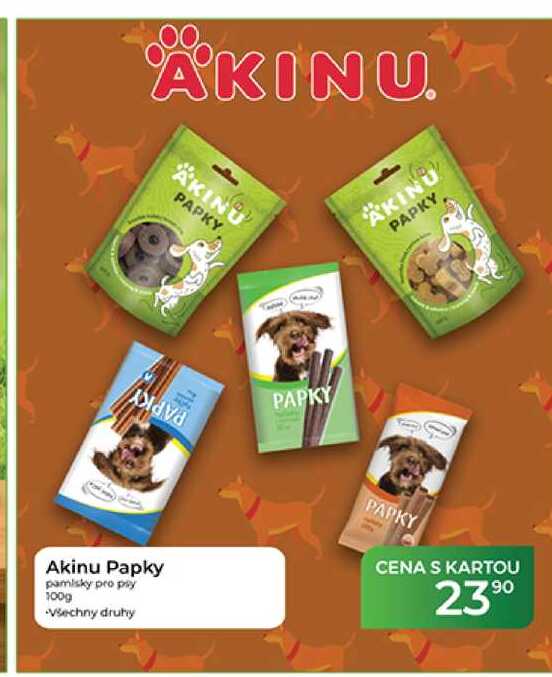 Akinu Papky pamlsky pro psy 100g  