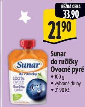 Sunar do ručičky Ovocné pyré, 100 g