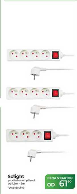 Solight prodlužovací přívod od 1,5m-5m