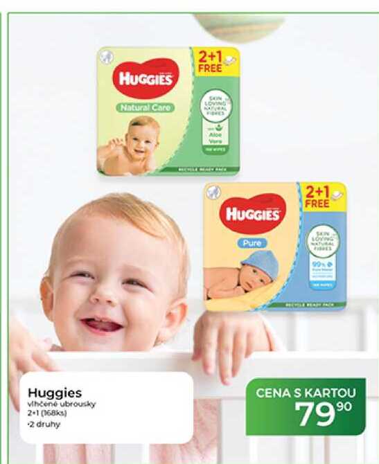 Huggies vlhčené ubrousky 2+1 (168ks)