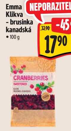 Emma Klikva - brusinka kanadská, 100 g