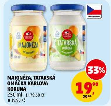 TATARSKÁ OMÁČKA KARLOVA KORUNA, 250 ml