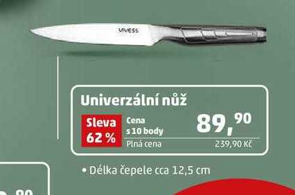 Univerzální nůž Délka čepele cca 12,5 cm 