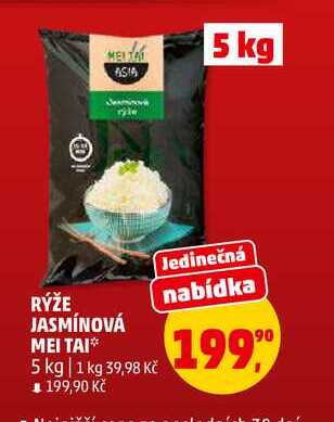 RÝŽE JASMÍNOVÁ MEI TAI, 5 kg