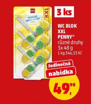 WC BLOK XXL PENNY, 3x 48 g